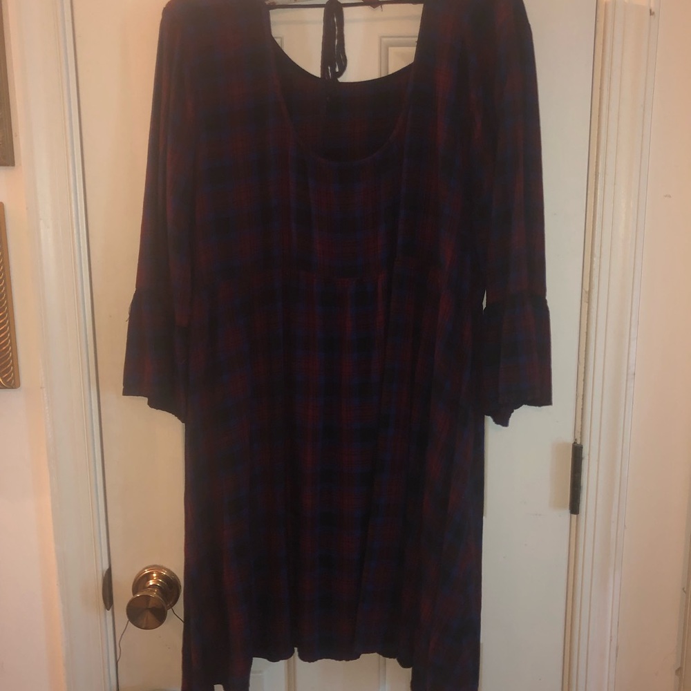 Babydoll style plaid dress XL Summer festival